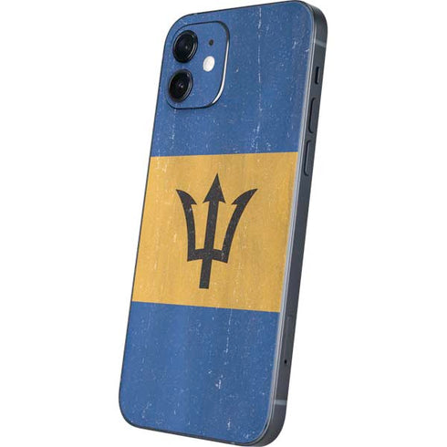 Barbados Flag Distressed iPhone 12 Mini Skin